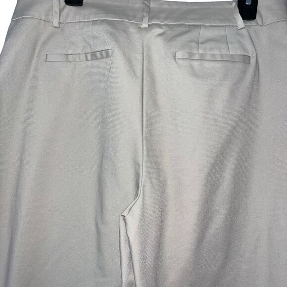 Dana Buchman khaki flat fronted cropped chinos pants 12 - Picture 4 of 6
